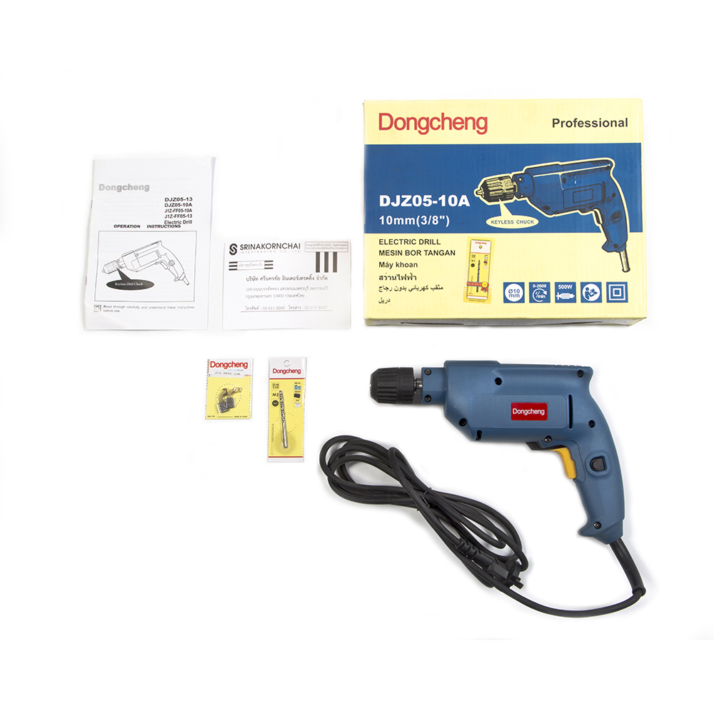 สว่านไฟฟ้า 10 มม. 500W ซ้าย-ขวา DJZ05-10A Keyless 220V Dongcheng (DCดีจริง) - Image 3