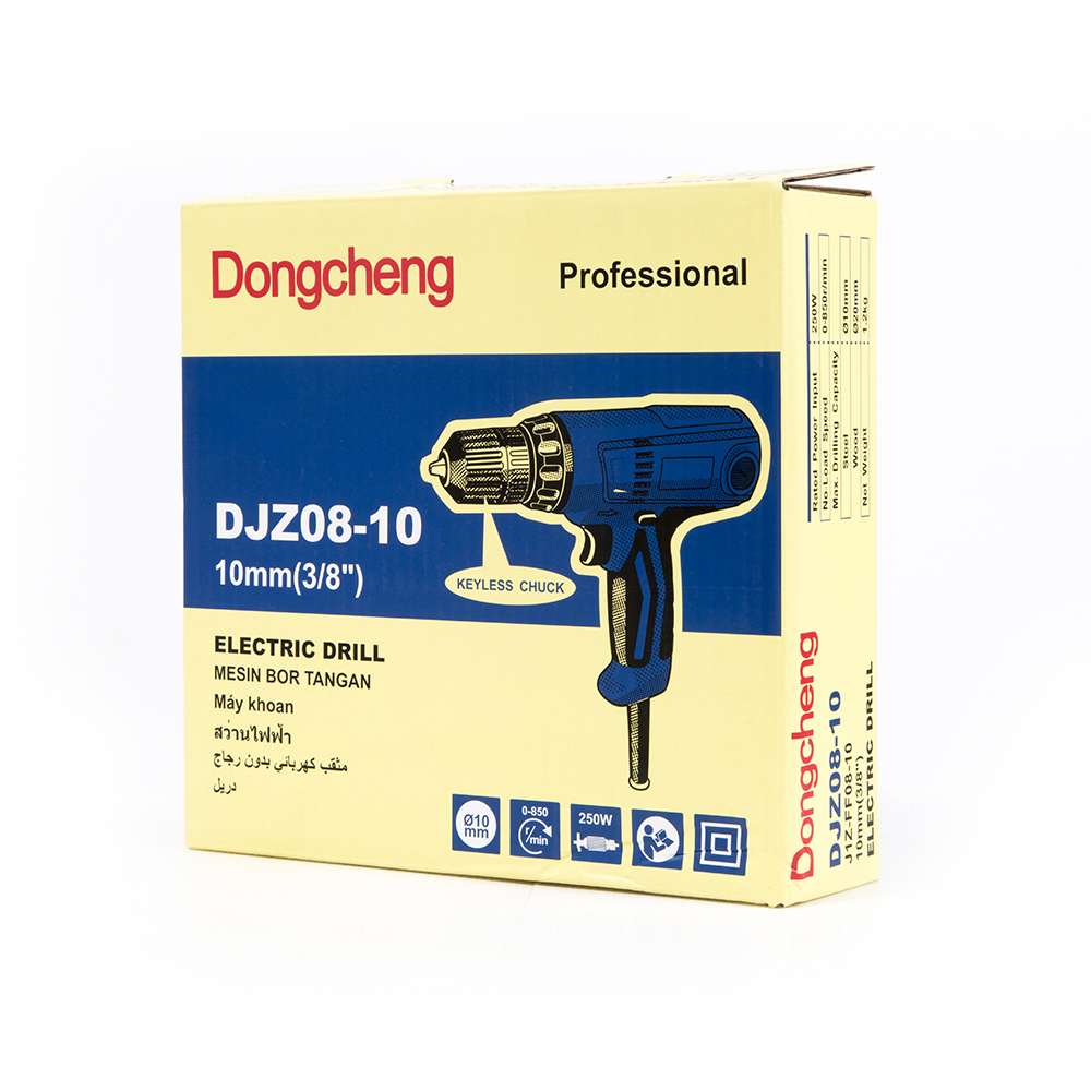 สว่านไฟฟ้า10 มม. 250W ซ้าย-ขวา ปรับแรงบิด16 ระดับ DJZ08-10 Keyless 220V. Dongcheng (DCดีจริง) - Image 4