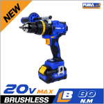 สว่านกระแทกไร้สาย BL 20V PM-280BL (แบต4.0Ah.2+แท่นชาร์จ1) PUMA